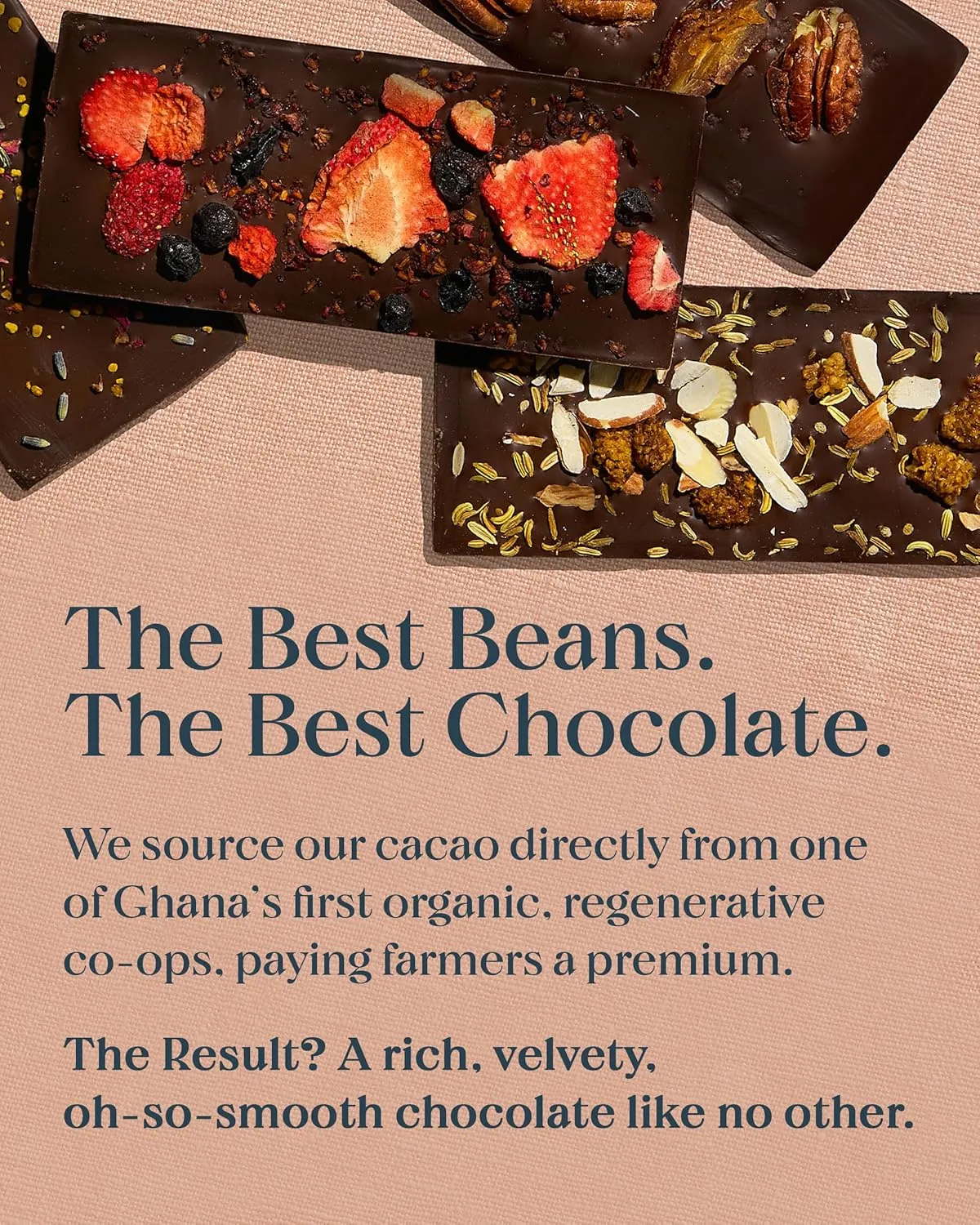 Spring & Mulberry Dark Chocolate Bars – Healthy Dark Chocolate, Date-Sweetened - Mixed Berry 3 Pack