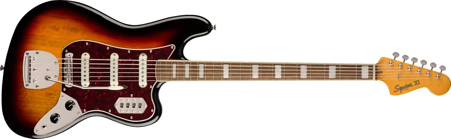 Squier Classic Vibe 6-String Bass VI, 3-Color Sunburst, Laurel Fingerboard