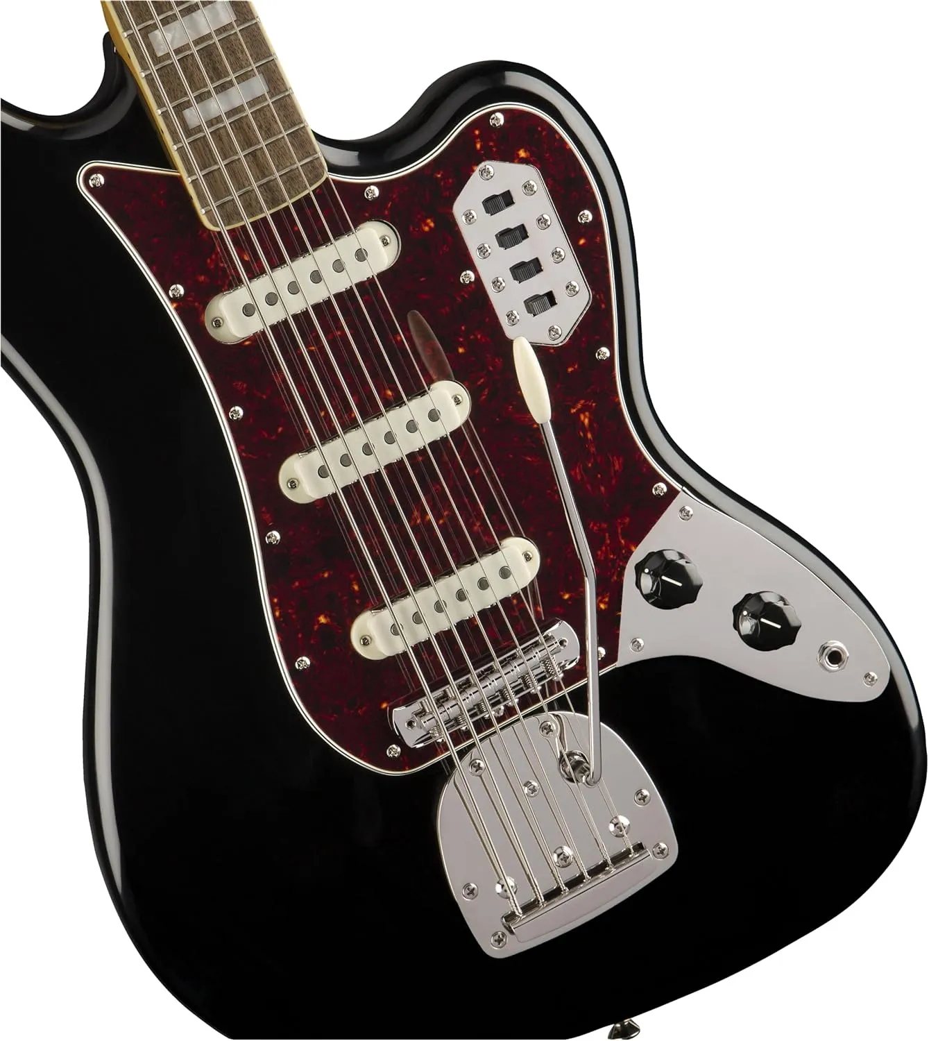 Squier Classic Vibe 6-String Bass VI, Black, Laurel Fingerboard