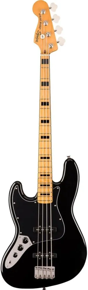 Squier Classic Vibe 70s Jazz Bass, Black, Left-Handed, Maple Fingerboard