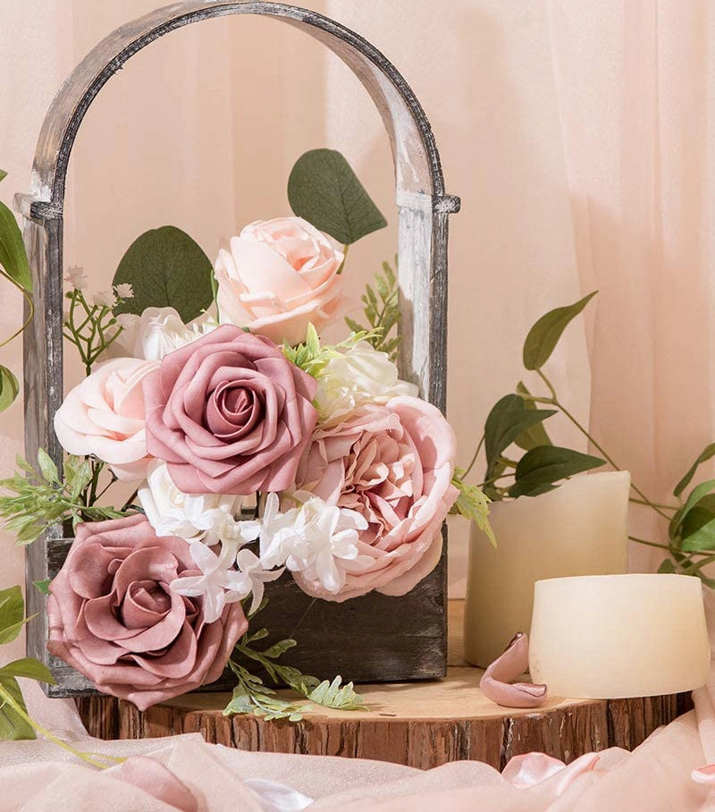 strhffe Artificial Flowers Combo for Wedding Bouquets Centerpieces Flower Arrangements Decorations