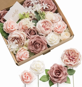 strhffe Artificial Flowers Combo for Wedding Bouquets Centerpieces Flower Arrangements Decorations