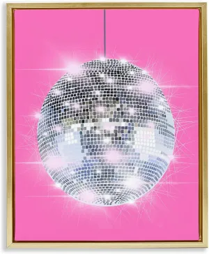 Stupell Industries Glistening Disco Ball Gold Framed Floater Canvas Wall Art Design by Jen bucheli, 25 x 31