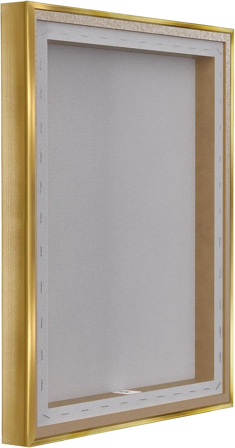 Stupell Industries Glistening Disco Ball Gold Framed Floater Canvas Wall Art Design by Jen bucheli, 25 x 31