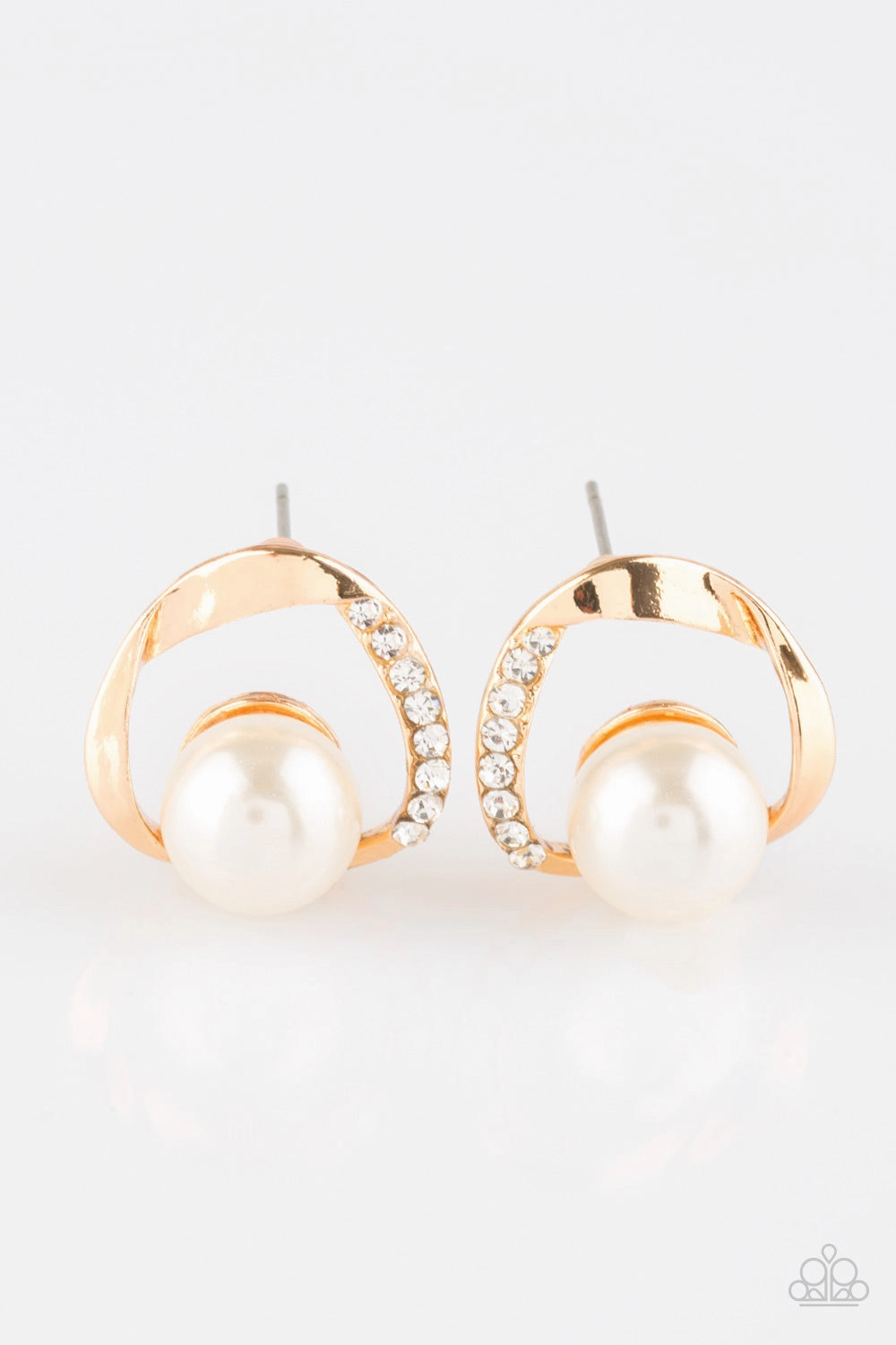 Stylish Suave- Gold/ Pearl Beads And (Bling)