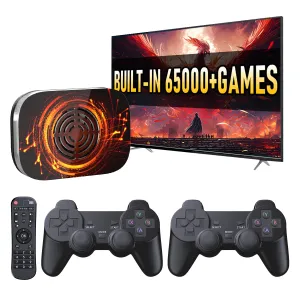Super Console X4 Plus Retro Game Console Pre-Built-in 65000 Games, Retro Game Console With 65  emulators,EmuELEC 4.6/Android 11.0/CoreE,S905x4,4K UHD Display