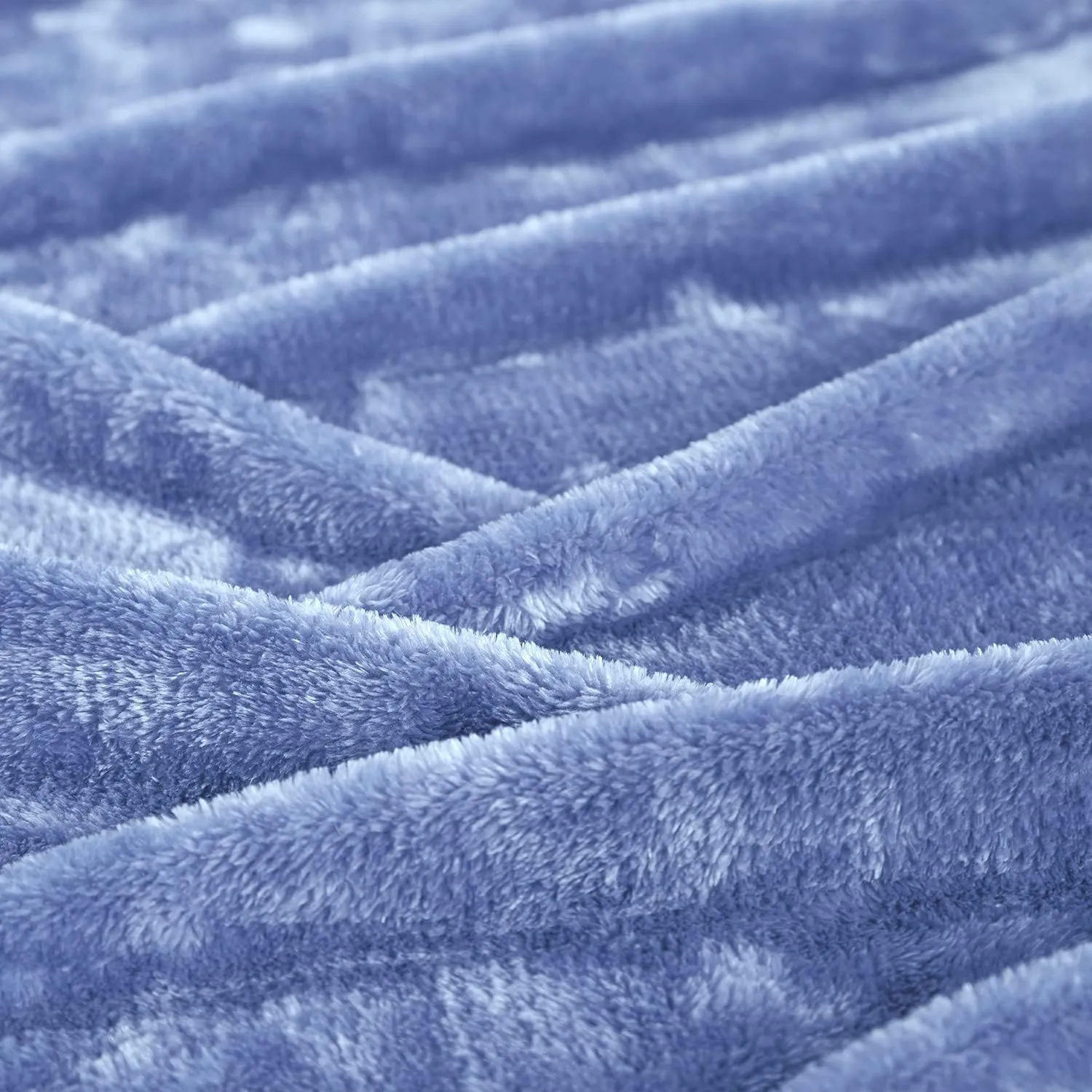 Superior Classic Solid Fleece Blanket, Thick, Cozy, Warm Blankets, Velvety Soft Plush Bedding and Sofa Throw, Cute Bedroom Decor, Fuzzy Cover, Medium Weight Comfort Essentials, Throw, Blue