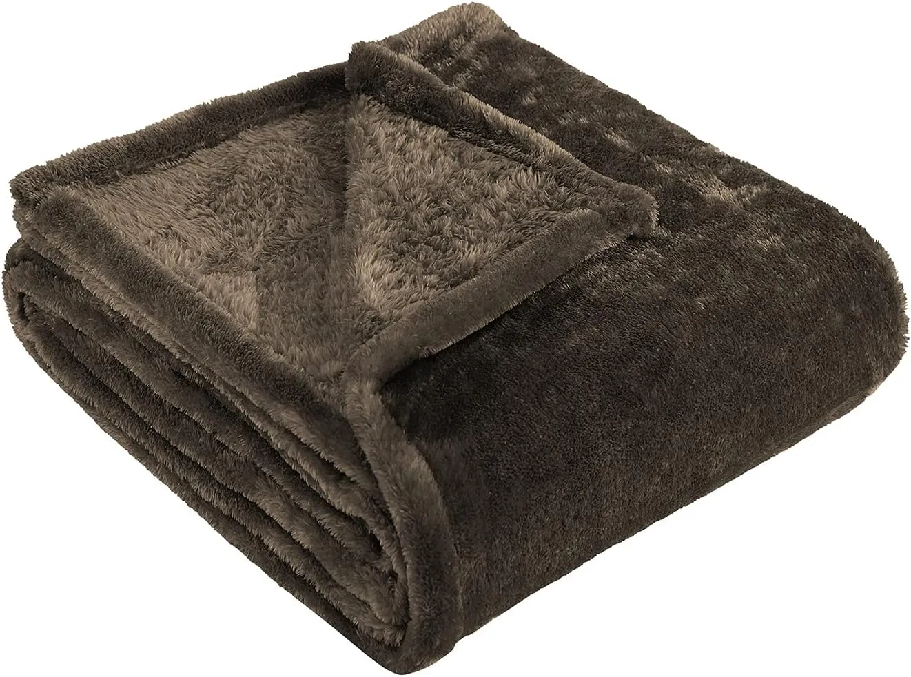 Superior Classic Solid Fleece Blanket, Thick, Cozy, Warm Blankets, Velvety Soft Plush Bedding and Sofa Throw, Cute Bedroom Decor, Fuzzy Cover, Medium Weight Comfort Essentials, Twin, Chocolate