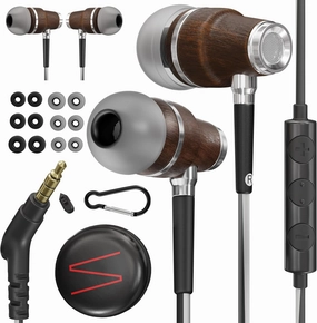 Symphonized Wired Earbuds with Microphone – 90% Noise Cancelling Ear buds with Mic, in Ear Headphones Wire for Computer & Phone, Earphones 3.5 mm Jack