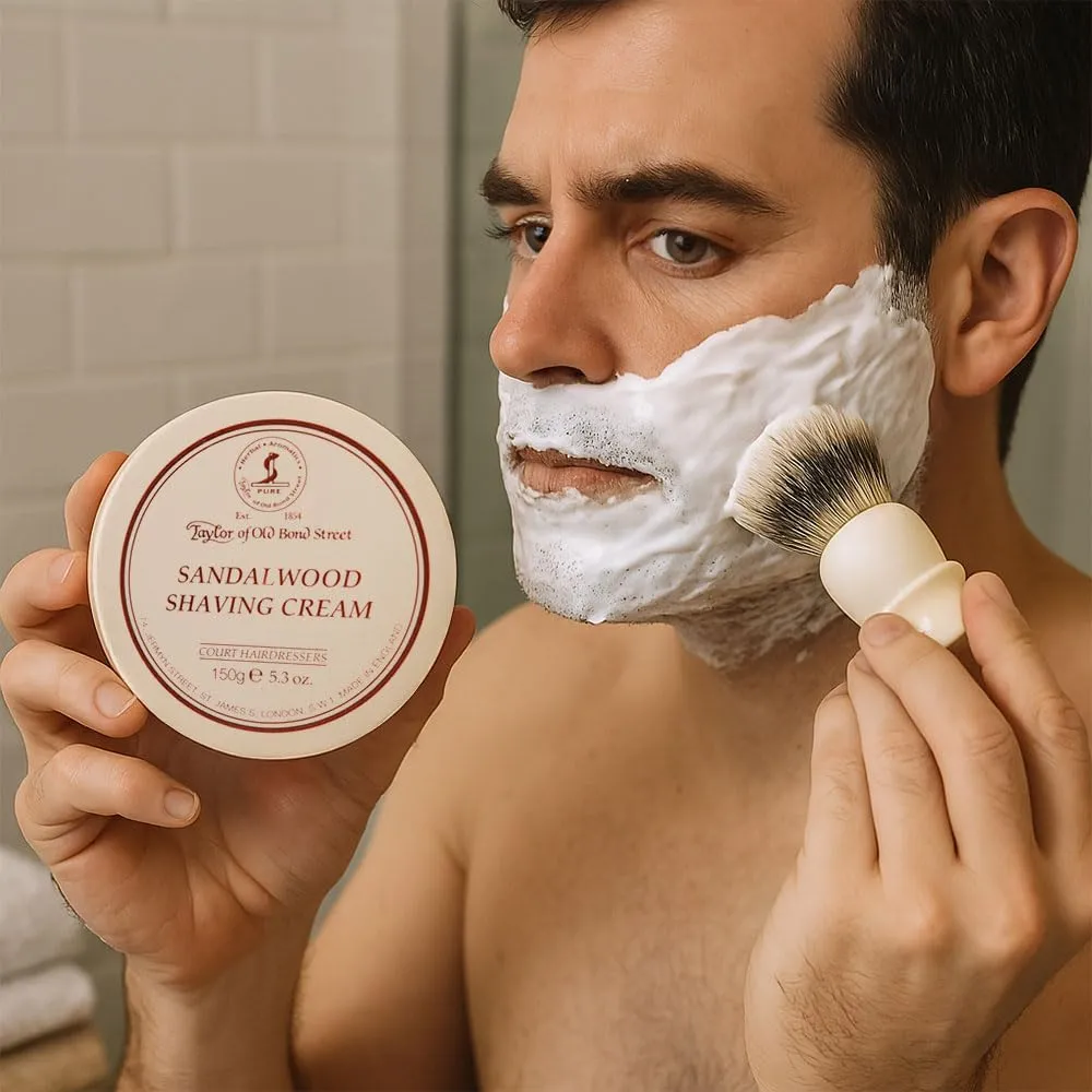 Taylor of Old Bond Street Sandalwood Shaving Cream Bowl, 5.3-Ounce