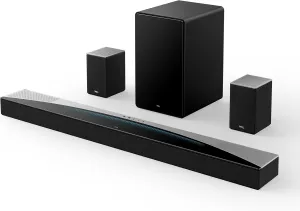 TCL Q85H Q Class 7.1.4 Channel Sound Bar with Dolby Atmos, DTS:X, Ray Danz Technology, Wireless Subwoofer, Wireless Surround Speakers, and Bluetooth Music Streaming