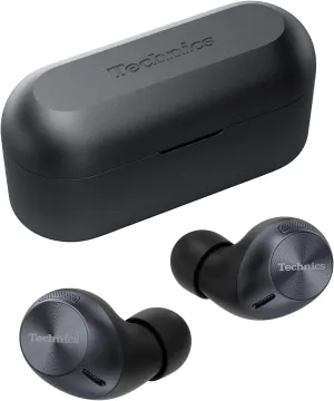 Technics True Wireless Multipoint Bluetooth Earbuds with Microphone, HiFi, Clear Calls, Long Battery Life, Lightweight Comfort Fit, Alexa Built In, EAH-AZ40-K (Black)