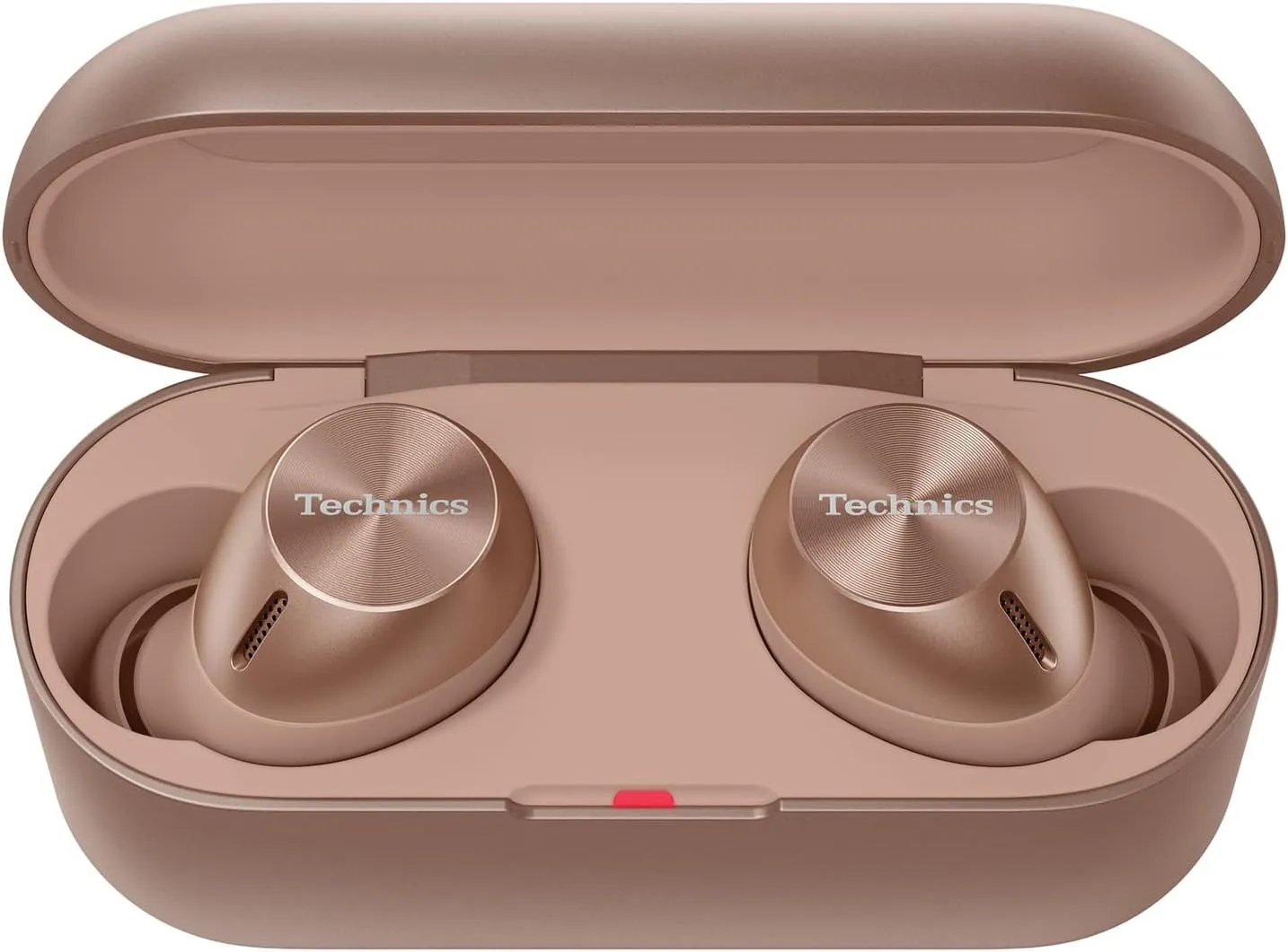 Technics True Wireless Multipoint Bluetooth Earbuds with Microphone, HiFi, Clear Calls, Long Battery Life, Lightweight Comfort Fit, Alexa Built in, EAH-AZ40-N (Rose Gold)