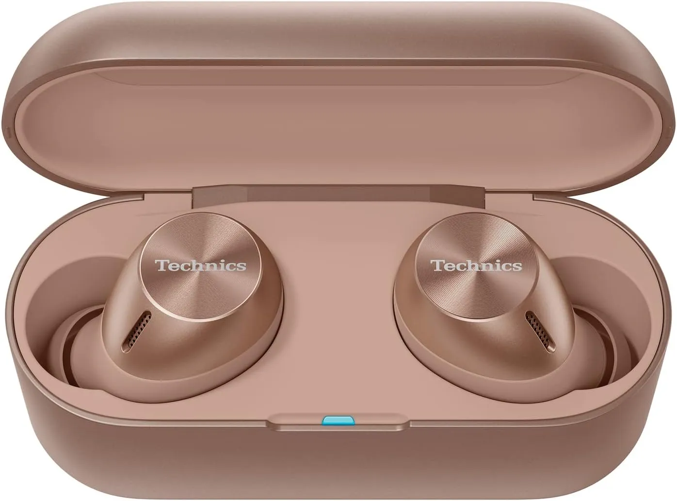 Technics True Wireless Multipoint Bluetooth Earbuds with Microphone, HiFi, Clear Calls, Long Battery Life, Lightweight Comfort Fit, Alexa Built in, EAH-AZ40-N (Rose Gold)