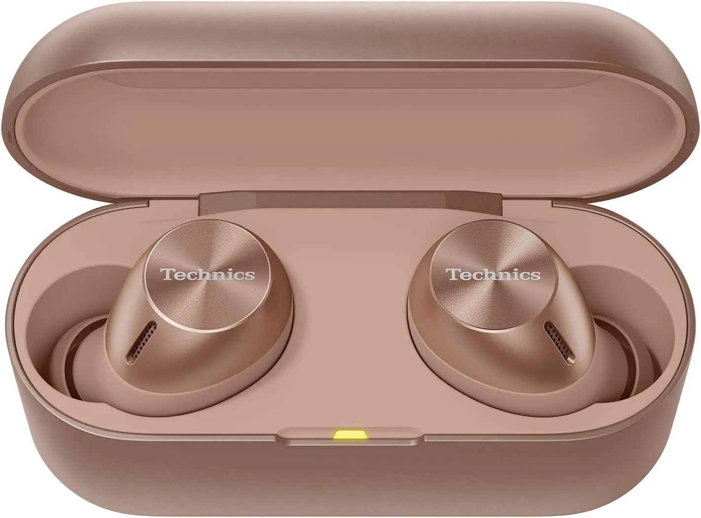 Technics True Wireless Multipoint Bluetooth Earbuds with Microphone, HiFi, Clear Calls, Long Battery Life, Lightweight Comfort Fit, Alexa Built in, EAH-AZ40-N (Rose Gold)