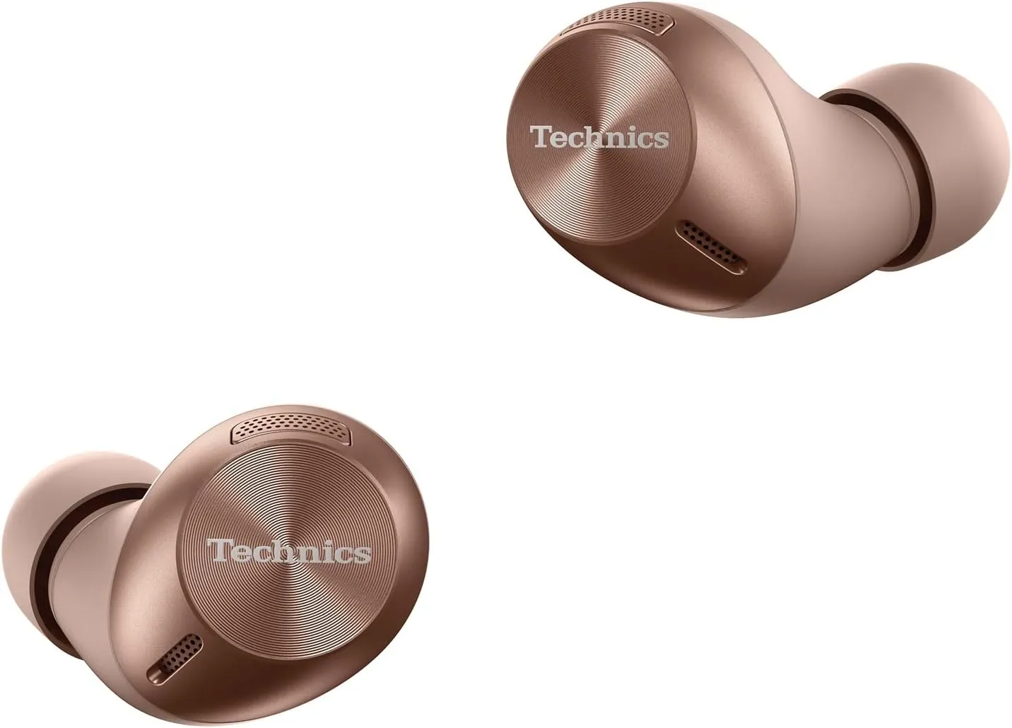 Technics True Wireless Multipoint Bluetooth Earbuds with Microphone, HiFi, Clear Calls, Long Battery Life, Lightweight Comfort Fit, Alexa Built in, EAH-AZ40-N (Rose Gold)