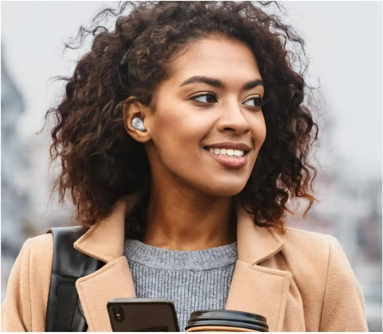 Technics True Wireless Multipoint Bluetooth Earbuds with Microphone, HiFi, Clear Calls, Long Battery Life, Lightweight Comfort Fit, Alexa Built in, EAH-AZ40-S (Silver)