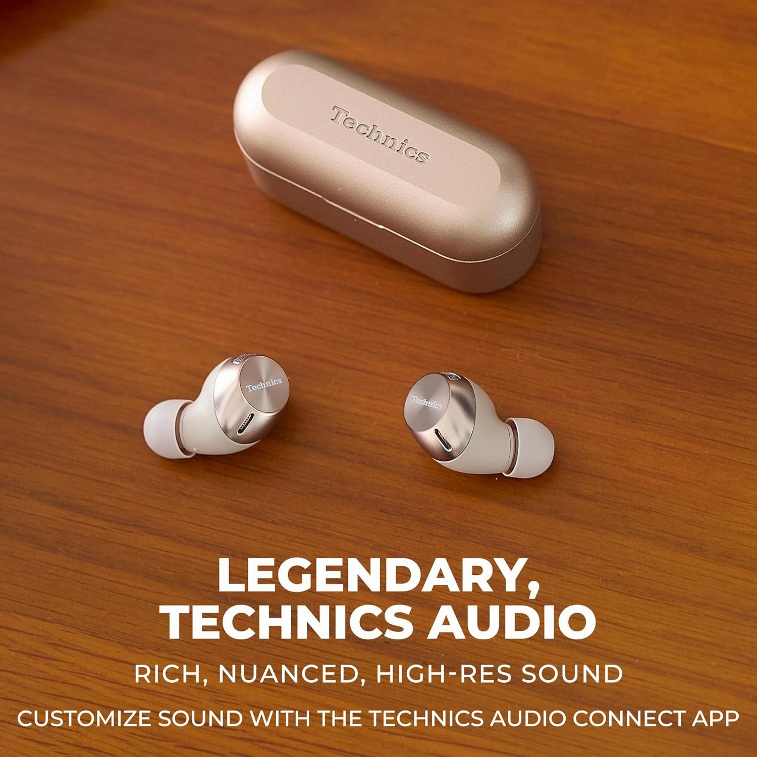Technics HiFi True Wireless Multipoint Bluetooth Earbuds II, Active Noise Cancelling, 3 Device MultiPoint Connectivity, Impressive Call Quality, LDAC Compatible, EAH-AZ40M2-N (Rose Gold)