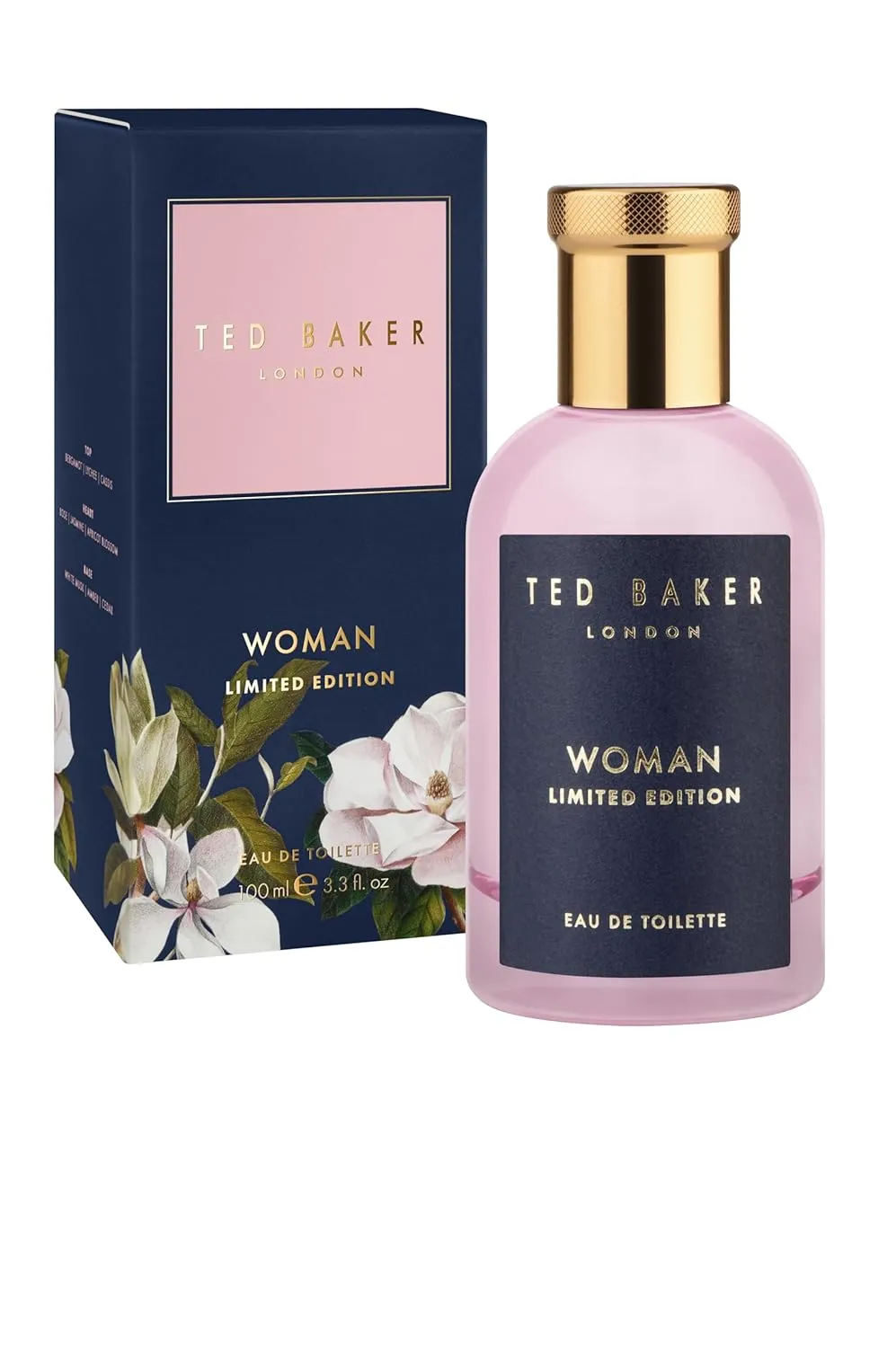 Ted Baker Woman Limited Edition EDT, Delicate and Fresh Scent, Blends of Soft Lily and Delicate Jasmine, Finishing Notes of Amber and Creamy Sandalwood, 3.38 fl oz