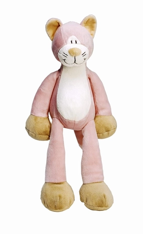 Teddykompaniet Diinglisar Adorable Stuffed Animal Lovely Realistic Large Pink Cat Animal Baby Comforter Soft Plush Sleep Toys | Birthday Gift for Baby Child Toddler | Ages 0 