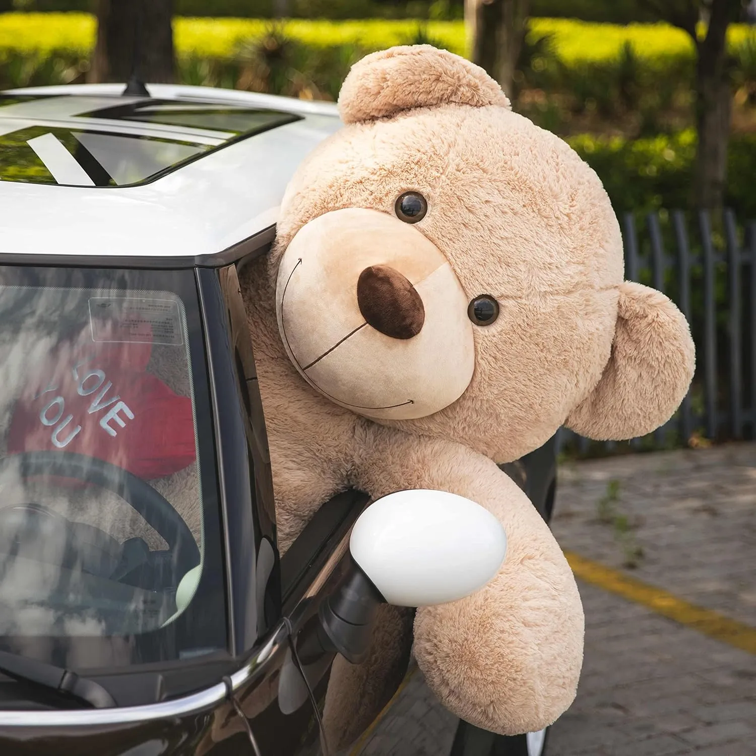 Tezituor Giant Teddy Bear 6ft Stuffed Animals - “I Love You”Red Heart Jumbo Human Size Teddy Bear for Girlfriend,Boyfriend,Wife,Lover-Birthday, Anniversary, Valentines, or Long Distance