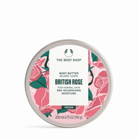Th..e B.o..dy Shop Vegan Britsh Rose Body Butter, 200 Ml - For Normal Skin |96 Hr Moisture |Vegan