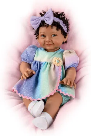 The Ashton-Drake Galleries Perfect in Every Way Reborn Baby Doll, 20 Inches, Hand-Painted Features, RealTouch Vinyl Skin, Pink Dress