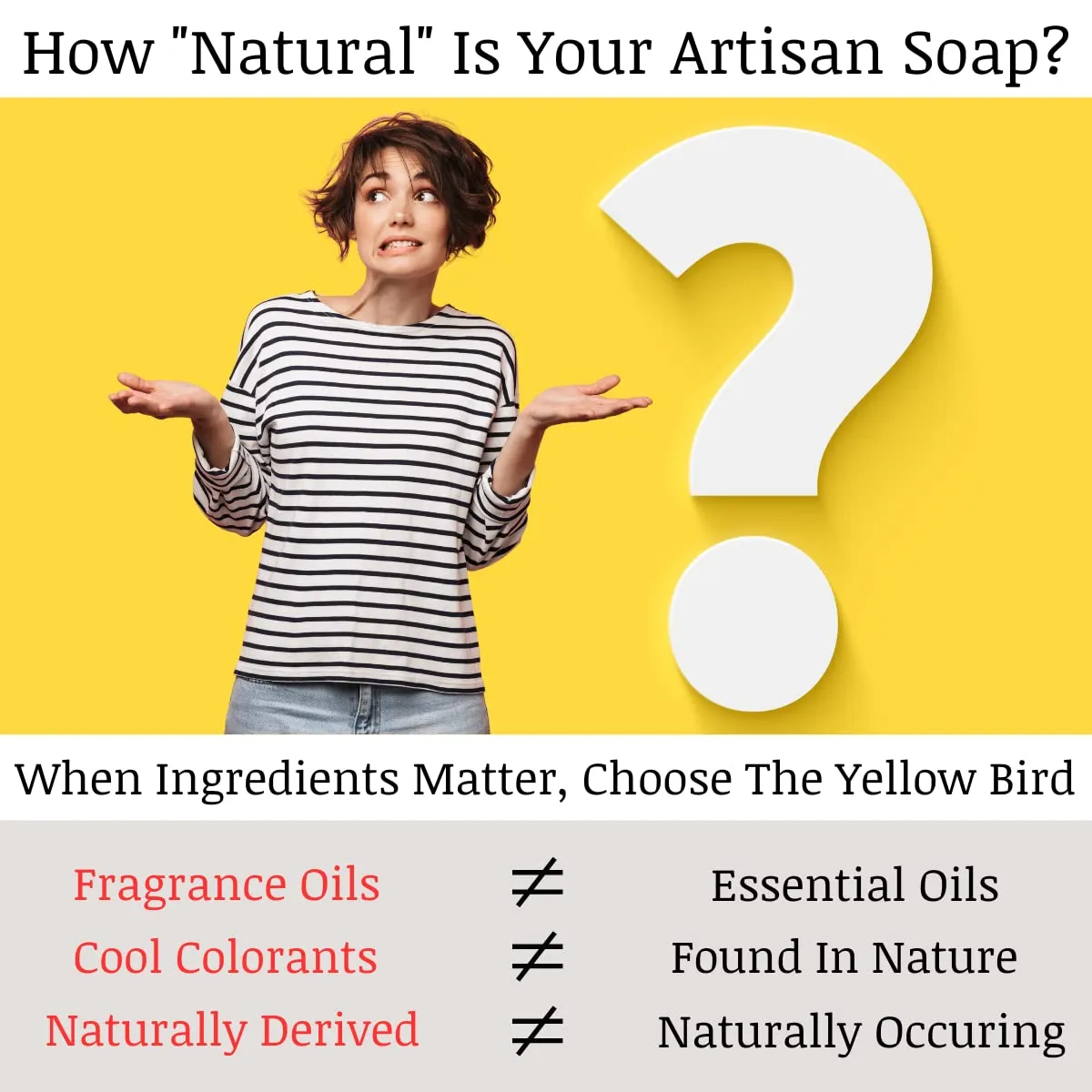 The Yellow Bird Peppermint Soap Bar with Tea Tree Oil - Handmade in USA with Natural, Organic, Vegan Ingredients (2 Bar Pack)