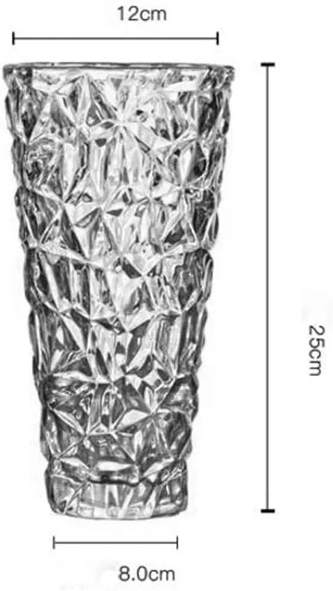 Thicken Symphony of Colored Glass Vase Rich Bamboo Lily Vase Simple Living Room Flower Vases Inserted (Color : B) (C)