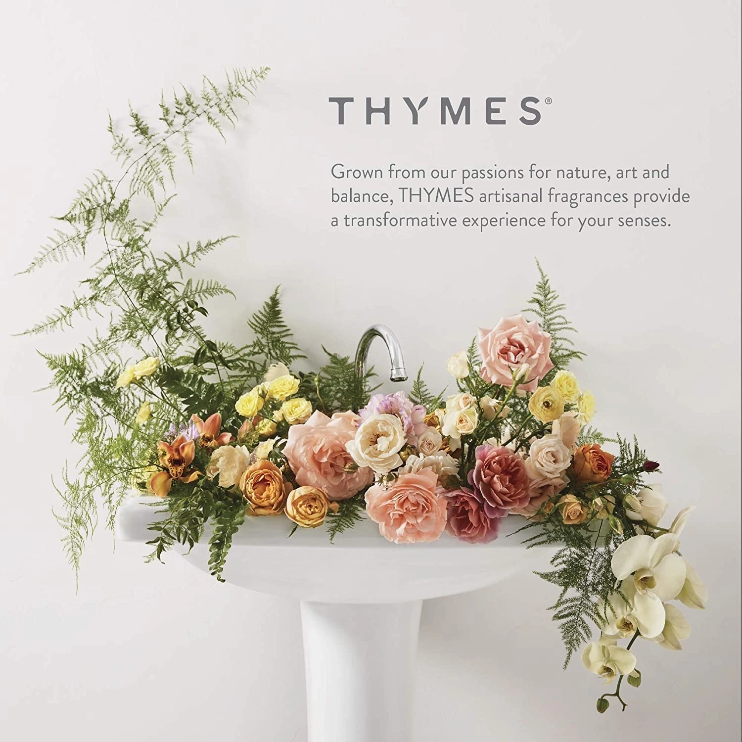 Thymes Moisturizing Body Wash with Pump - Body Soap - Bath Products - Skin Care - Liquid Soap with Notes of Jasmine, Rose, Hyacinth, Creamy lily of the Valley, & Oak Moss (Goldleaf, 9.25 fl oz)