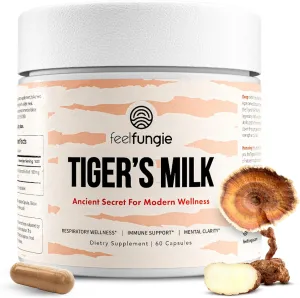 Tiger Milk Mushroom Supplement | Hair Growth & Immune Support | Gut & Digestive Health | Boosts Memory, Focus, Brain Health, Cognitive Focus | Clear Skin, Respiratory & Lung Health