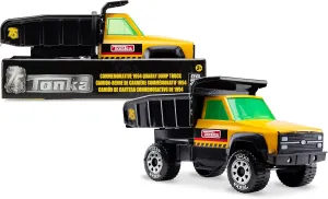 Tonka Steel Classics Commemorative Quarry Dump Truck - Made with Steel & Sturdy Plastic, Yellow Toy Construction Truck, Boys and Girls, Kids, Toddlers, Ages 3 