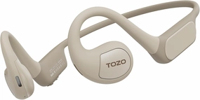 TOZO Upgraded Open Ear Headphones Bluetooth 5.3 Air Conduction Wireless Headphones Sport Earbuds with Premium Sound, 32 EQs via APP, Dual-Mic Call Noise Reduction Earphones with Hair Band for Cycling