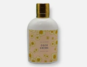 Tru Fragrance Coco Crème Women's Perfume Spray - Pink and Yellow Flowers, 3.4 oz 100 mL - A creamy mixture of coconuts blended with Jasmine, Pink Rose, and White Amber
