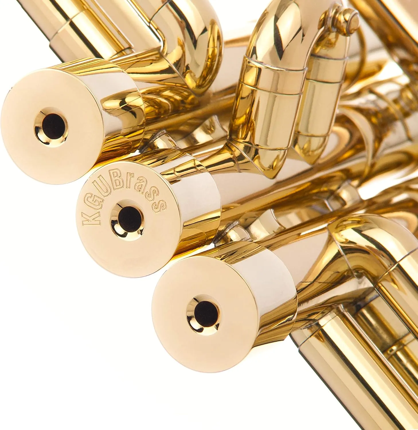 Trumpet Trim Kit for improving the sound. For all Bach Stradivarius Trumpet. Custom made KGUBrass (MEDIUM, Gold Plated 24K)