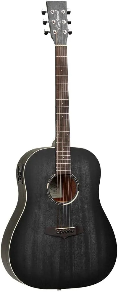 TWBBSDE Blackbird Acoustic Electric Dread Slope Shoulder Guitar - Black