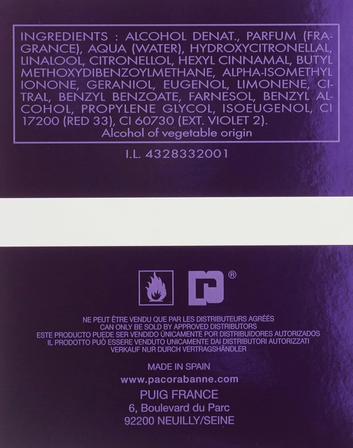 Ultraviolet by Paco Rabanne for Women 2.7 oz Eau de Parfum Spray