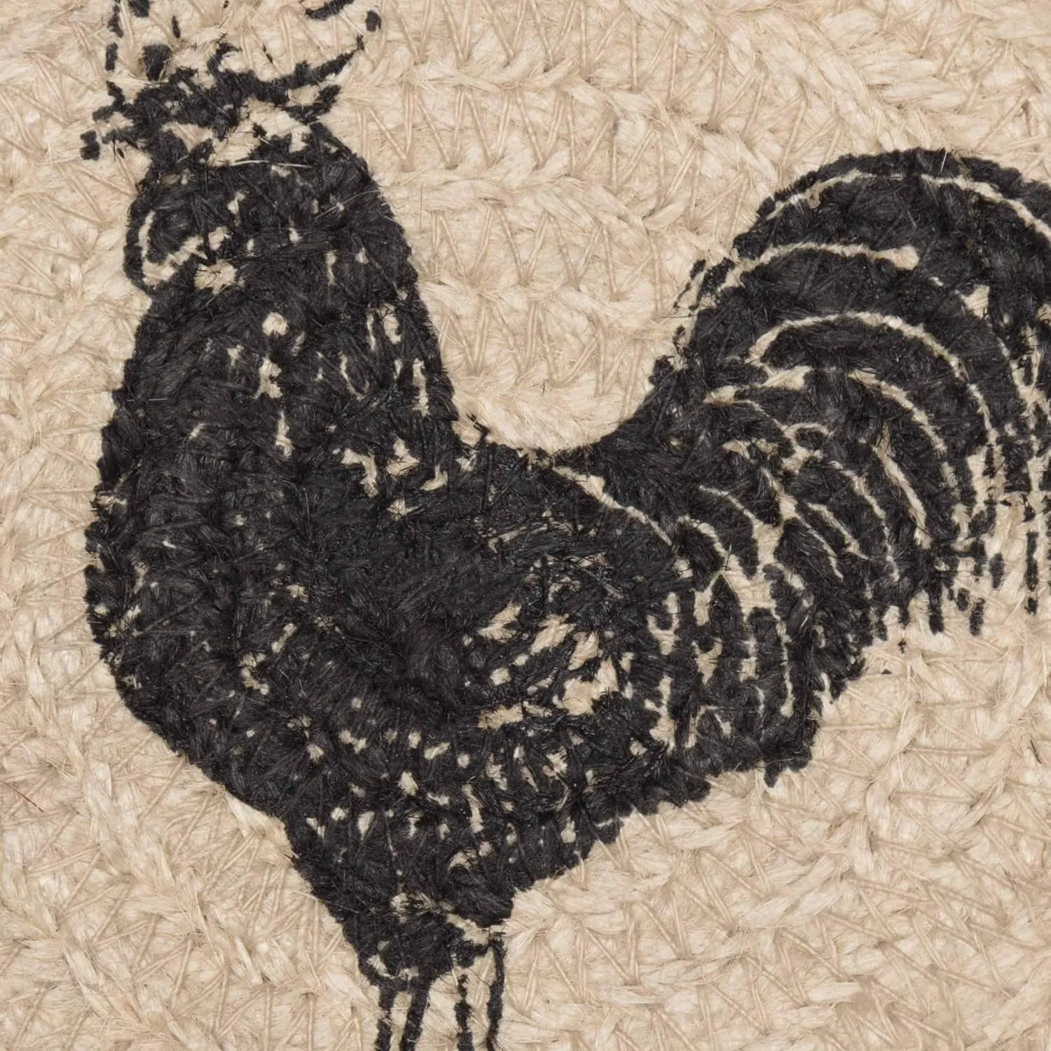 VHC Brands Sawyer Mill Charcoal Table Décor, Coaster Set, Poultry