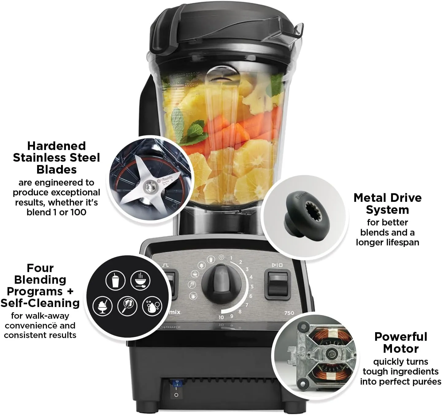 Vitamix Propel Series 750 Blender, Professional-Grade, 64-oz Low Profile Container, Red