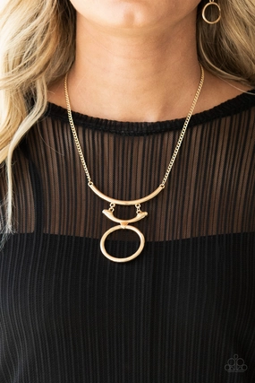 Walk Like An Egyptian - Gold Necklace - Paparazzi Accessories
