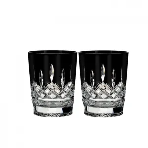 Waterford Crystal Lismore Black Double Old Fashioned, set of 2