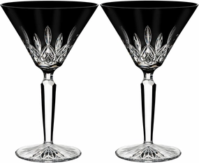 Waterford Lismore Black Martini, Set of 2, 7oz
