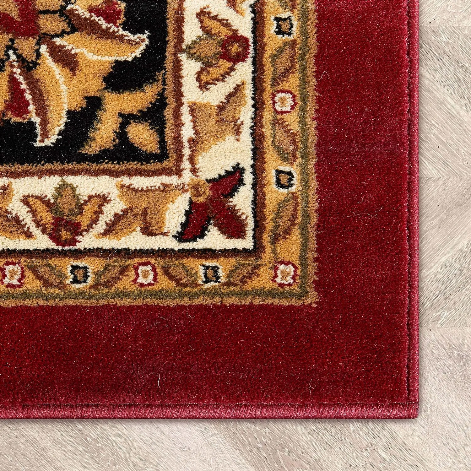Well Woven Barclay Collection Medallion Kashan Red 2x4 (2'3" x 3'11") Area Rug - Stain & Fade Resistant - Traditional Red Rug for Living Room & Bedroom - Easy to Clean