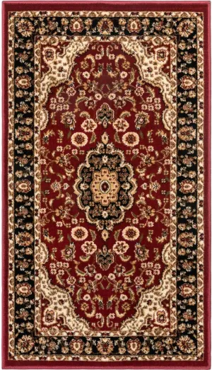 Well Woven Barclay Collection Medallion Kashan Red 2x4 (2'3" x 3'11") Area Rug - Stain & Fade Resistant - Traditional Red Rug for Living Room & Bedroom - Easy to Clean