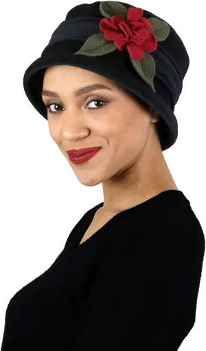 Womens Hat Luxury Fleece Cloche Ladies Cancer Headwear Chemo Winter Head Coverings Plush Double Layer Olivia
