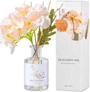 XEPTLE Gardenia Air Freshener for Room Fragrance Scented Reed Diffuser with Natural Fake Flower Sticks Home Decor Hotel Collection Diffuser Fragrance Oils 5.28 fl oz
