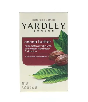 Yardley Bath Bar Cocoa Butter 4 oz (Pack of 8)