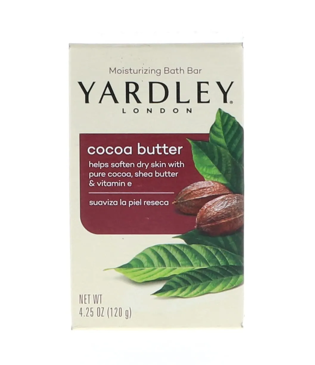 Yardley Bath Bar Cocoa Butter 4 oz (Pack of 8)