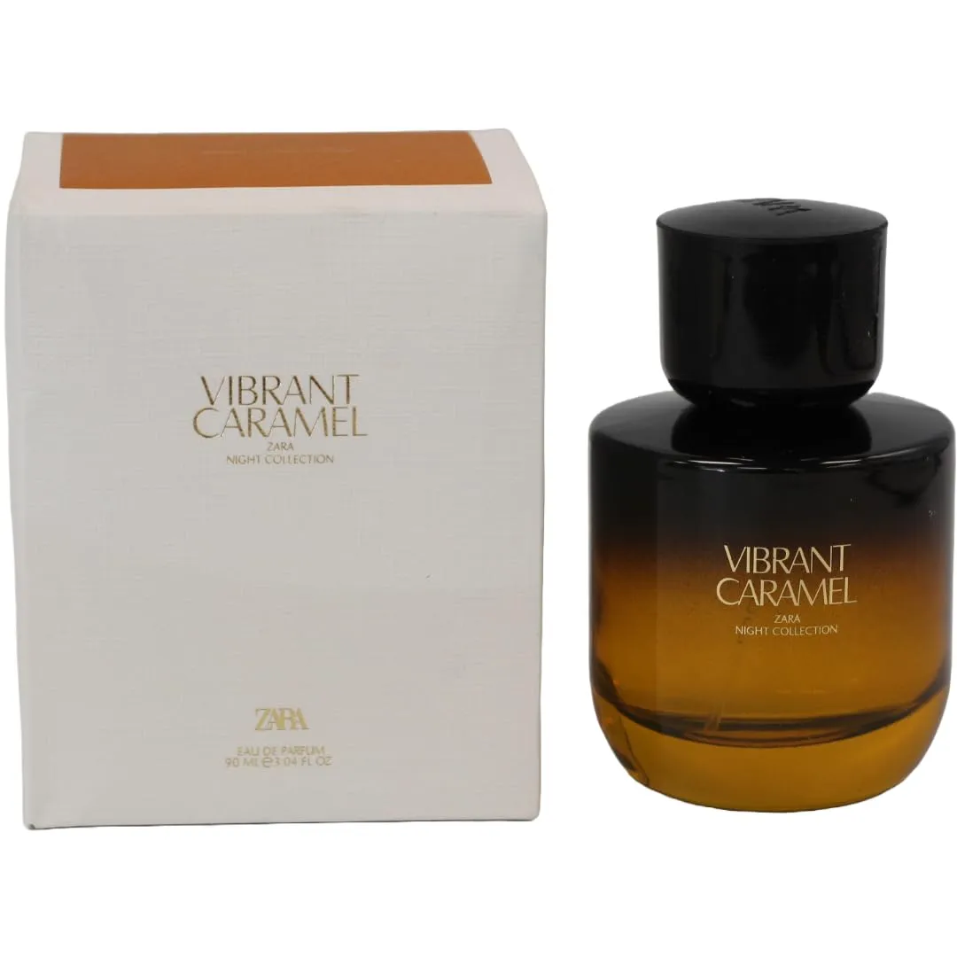 Zara Vibrant Caramel Perfume for Women Sweet and Fruity Fragrance with Bergamot Mandarin Apple Blossom Vanilla and Praline Eau de Parfum 90ml (3.0 fl. oz.)