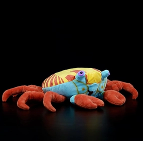 ZHONGXIN MADE Simulation Red Crab Plush Toy - Lifelike Ocean Redstone Crab Stuffed Animal Cute Plushie Toys Figur, Super Soft Plush Dolls Gifts for Kids,15inchs